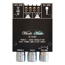 502MT 2 50W Bluetooth 5.0 Amplifier Board 2 Channel High Power Audio Stereo