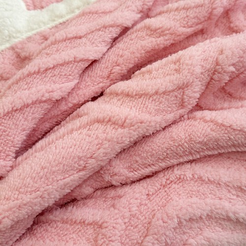 Double-Layered Taffeta Plush Blanket Thicken Berber Fleece Flannel Throw Blanket - Picture 8 of 34