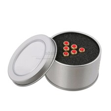 6PCS Acoustic Guitar Bridge Pins Brass w/ Red Crystal Dot