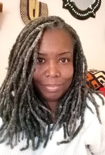 Salty Pepper 8" Short Handmade Crochet Dreadlocks 100 Human Hair Locks Dreads