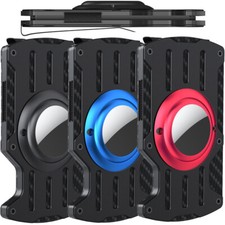 Ultra Thin Lightweight Airtag Wallet Metal Credit Card Holder Case Air Tag Cover