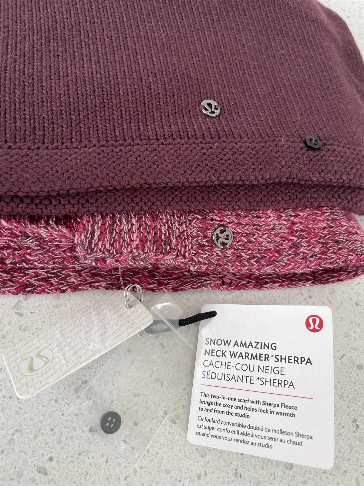 Lululemon Snow Amazing Neck Warmer Sherpa Fur Lululemon Scarf 2 Pc NWT $98.