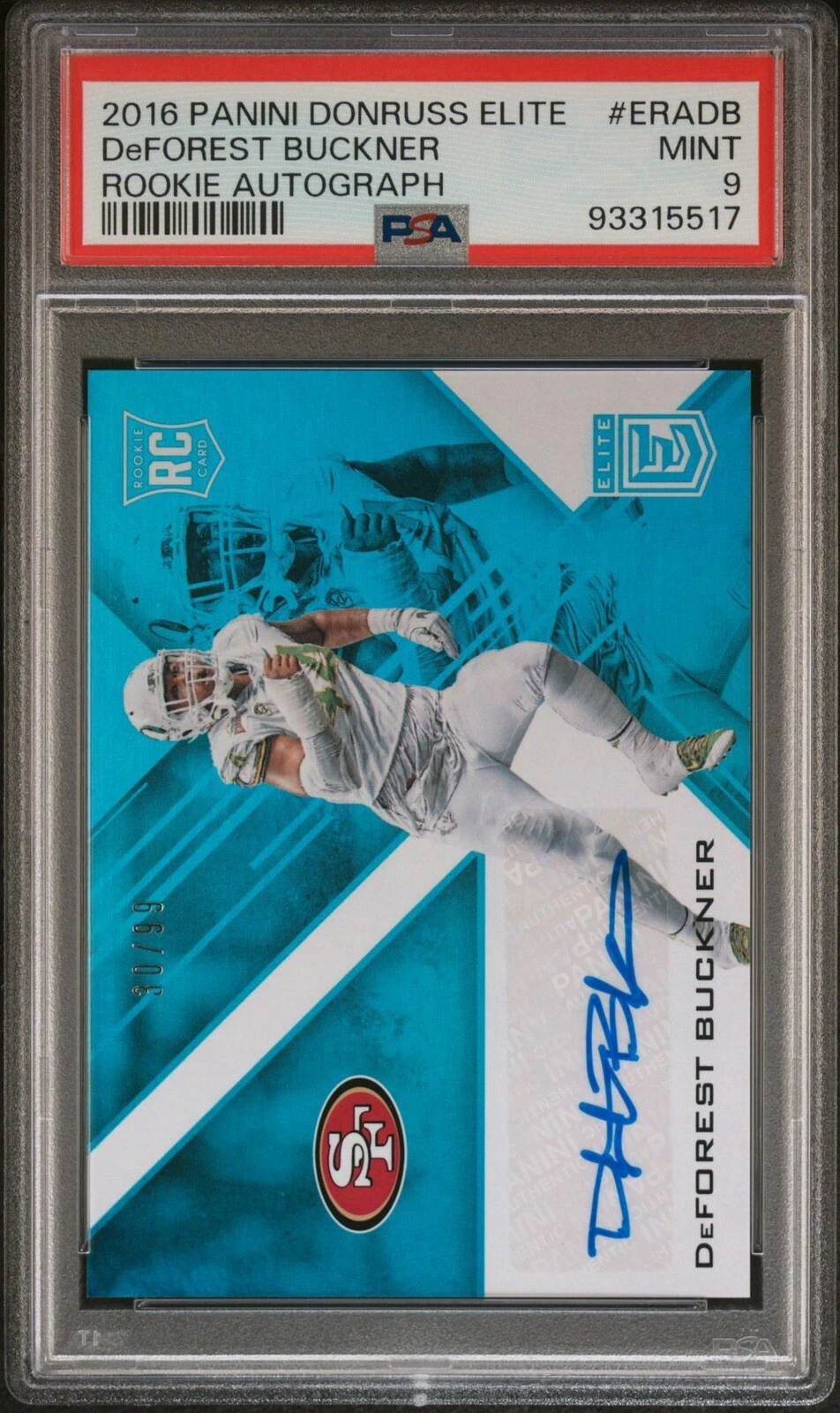 DeForest Buckner Panini Donruss Elite Rookie Autograph #ERADB Base