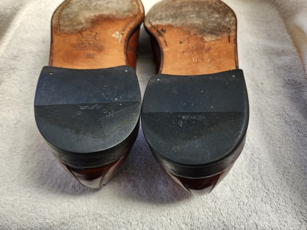 ?HP?Vito Rufalo Soft Dark Brown Deer Leather Cap Toe Medallion Derbys Italy 11 Vito Rufolo Mens Black Patent Leather Derby Formal Dress  main image 3