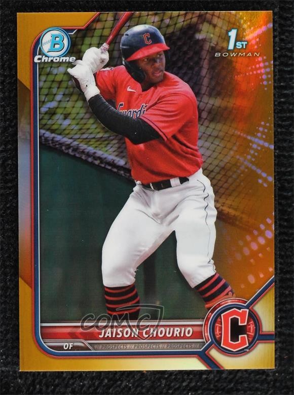2022 Bowman Chrome Prospects Gold Refractor 40/50 Jaison Chourio #BCP-174 02r2