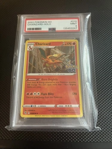 2022 Pokemon GO Charizard Holo Mint PSA 9 010/078