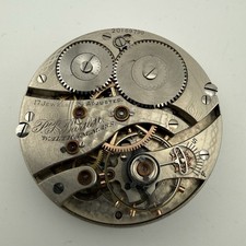 Vintage Waltham 16s 17J PS Bartlett Model 1908 Pocket Watch Movement For Parts