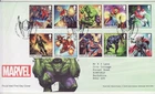 GB Stamps First Day Cover Marvel Comics, Hulk, cartoon, Spiderman, Thor SHS 2019
