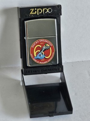 Vintage 1997 Unfired Zippo Ducks Unlimited 69th Anniversary Lighter RARE 