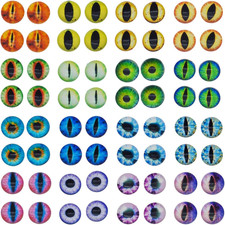 50PCS 6MM Glass Dragon Eyes Small Flatback Cabochon Cameo for Jewelry Crafts Mak