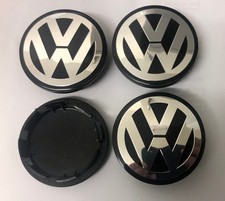 4 Pcs VW Volkswagen 65mm Hub Wheel Centre Cap Golf Passat Sharan 3B7601171 Black