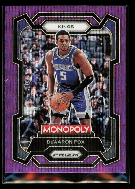 2023-24 Panini Prizm Monopoly De'Aaron Fox Purple Wave Prizm #76