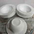Indiana Milk Glass Desert Bowls Orange Blossom Set Of 7