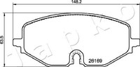 Japko 510529 Bremsbelagsatz, Scheibenbremse FüR MERCEDES-BENZ