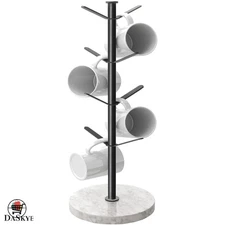 Stylish Marble Mug Holder with Anti-Slip Base - Perfect for Coffee Lovers