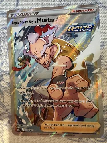 Pokemon TCG Rapid Strike Style Mustard 162/163 Swsh05: Battle Styles Full Art