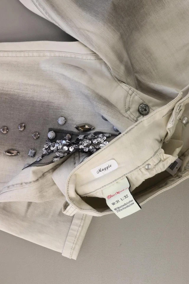 ✅ Blue Monkey Straight Jeans Regular Jeans für Damen Gr. W31/L32, L, 42 grau ✅ - Bild 4 von 4