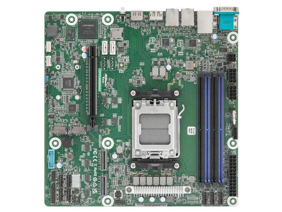 ASRock Rack Server Motherboard EPYC4000D4U Micro-ATX Single Socket AMD EPYC 4005 - Image 2 of 4