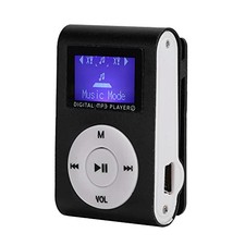 Mini MP3 Player, Portable Music Player with Clip Classical Music MP3 Black