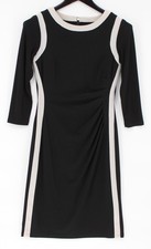 Lauren Ralph Lauren Dress Womens 4 Black Colorblock 3/4 Sleeve Sheath Workwear