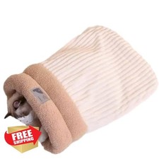 EDTGNBKY Cat Bed Sack Beige Medium Warm Cozy Sleeping Bag
