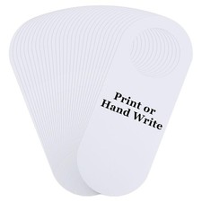 30 PCS Blank Door Hangers Tags 9.06x3.54 Inch DIY Plastic Do Not Disturb Sign