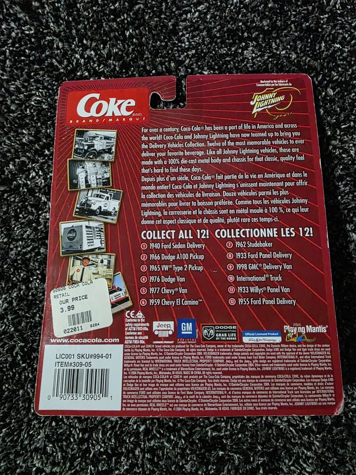 Johnny Lighting Coca Cola Delivery Trucks 62 Studebaker #7 New In Box Fast Ship - Image 2 of 2