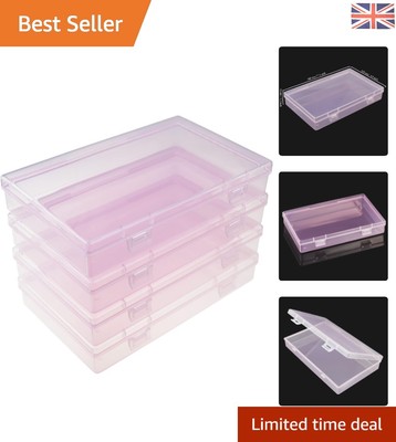 Wasserfeste 4 Stück Rosa Aufbewahrungsbehälter - Ideal für Handwerk und Kosmetik