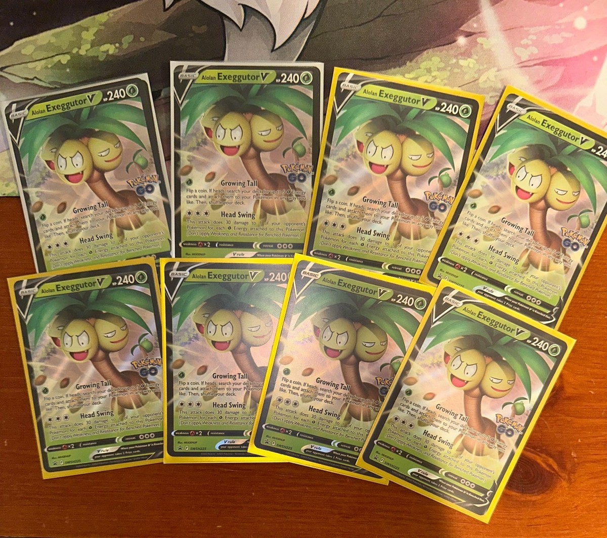 alolan exeggutor v pokemon go card 005 Alolan Exeggutor V Pokemon GO Holo Rare V NM