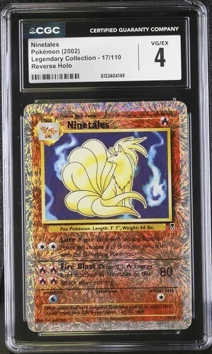 Ninetales Reverse Holo Rare 2002 Pokemon Legendary Collection #17/110 CGC 4