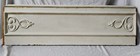Painted Victorian Oak Mantle Top Panel Pediment w/ Applied Carvings 43 1/4" wide