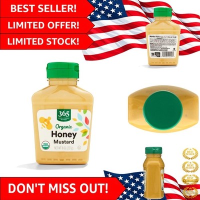 365 Organic Honey Mustard 8oz Bottle - Kosher, Non-GMO, Vegetarian Delight