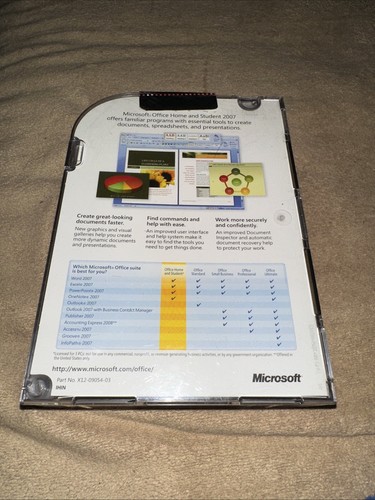Microsoft MS Office Home and Student 2007 Word Excel PowerPoint OneNote W/ Key - Picture 2 of 5