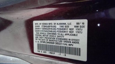 Chassis ECM Body Control BCM Center Dash EX Fits 14-17 ODYSSEY 12632731