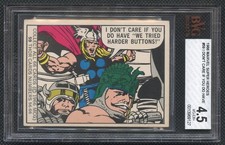 1966 Donruss Marvel Thor Rookie/Hercules (1st) Rookie/Balder the Brave  SGC 4.5