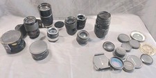 Joblot Of 8 Camera Lenses And Many Extras Kenko Sidor Sigma Helios Jessop