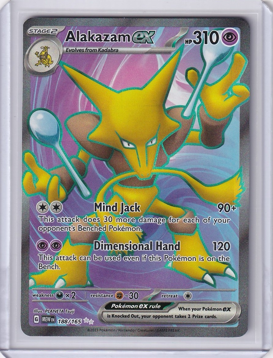 Alakazam ex 188/165 Sv: Scarlet & Violet 151 Full Art Holo - Pokemon TCG - NM