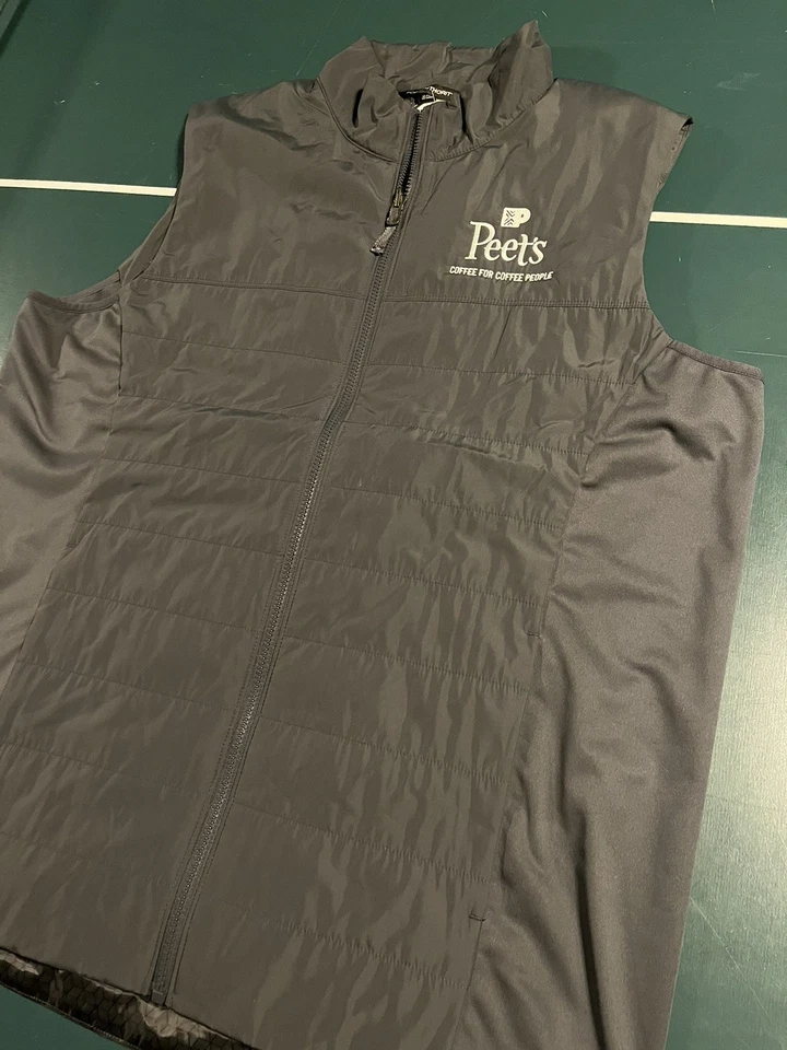 *NUEVO* RARO Chaleco Peet’s Coffee Logo Performance Cremallera Completa 2XL Barista Empleado Foto 2 de 4