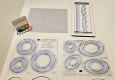 Creative Memories Custom Cutting System Lot:  Cutting Patterns/Mat/ 3 Blades