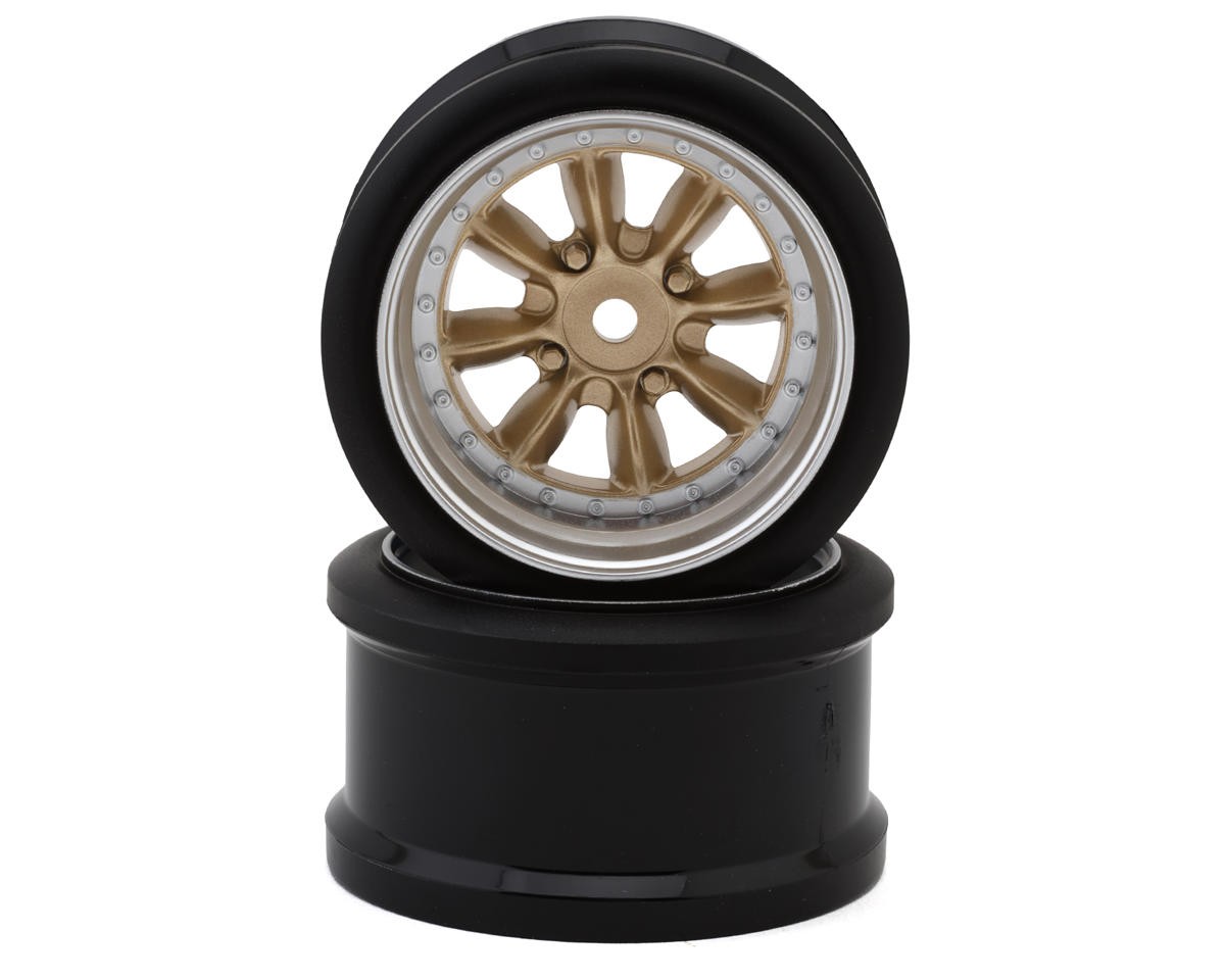 Hayashi Garage Pana 8-Spoke Multipiece Style 1/10 Drift Wheels (Gold) (2)