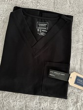 Cherokee Workwear Originals Unisex V-Neck Black Scrub Top Size Small. NEW