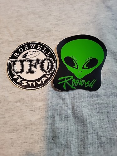 VTG The Roswell Incident Tshirt, Pen, Glow In The Dark Alien, Stickers, License - Picture 6 of 7