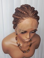 Brown Ponytail Synthetic Braided Wig for Classic Ladies with Natural Look