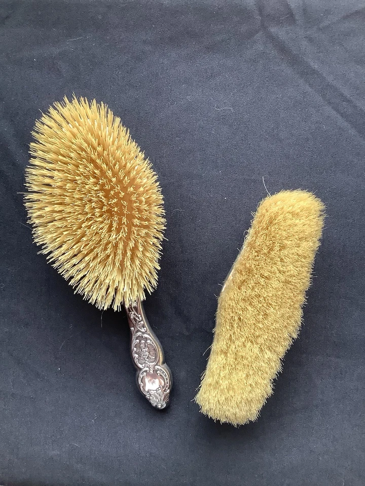 Красивый викторианский набор комодов из 3 предметов из чистого серебра - Изображение 2 из 3