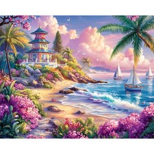 Paint by Numbers Kit for Adults Landscape- Paint by Number for Adults Coastal Sc