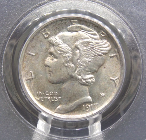 1917 "S" Mercury SILVER Dime 10c PCGS MS61 #080 Unc MS Uncirculated ECC&C, Inc.