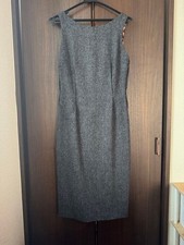 Dolce & Gabbana Sleeveless V-Neck Herringbone Dress Gray Size 38 DG0426464
