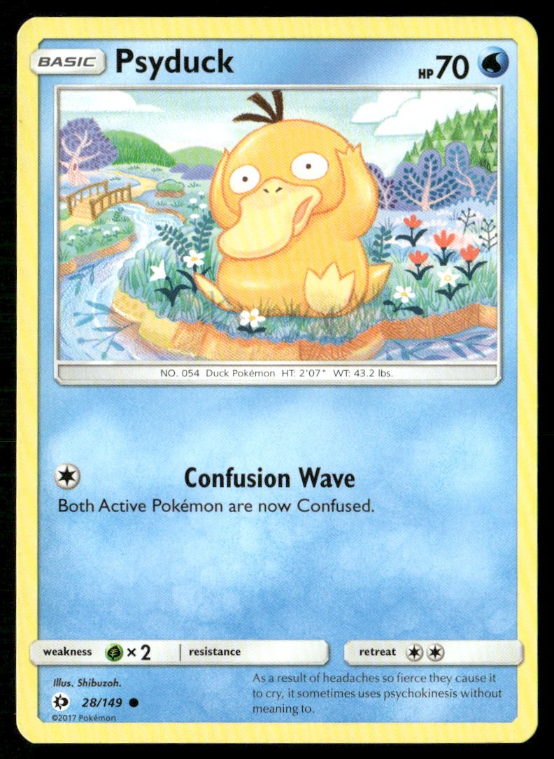 Psyduck 28/149 Common SM Base Set Pokemon Lightly Played