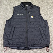 Carhartt Vest Mens Large Insulated Rain Defender Relaxed Fit Puffer OV2286 Logo