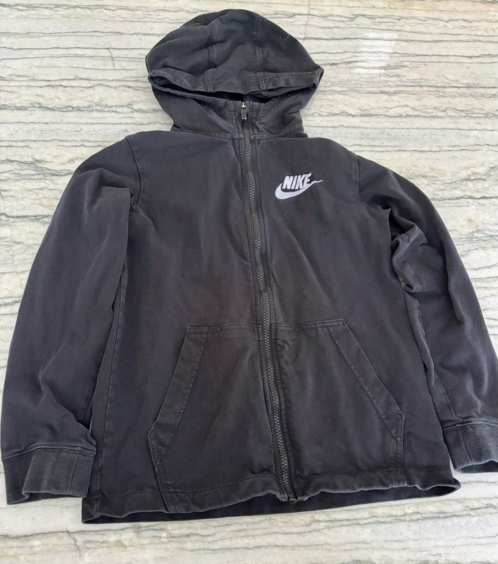 Nike Youth Girls Full Zip Black Hoodie Size L